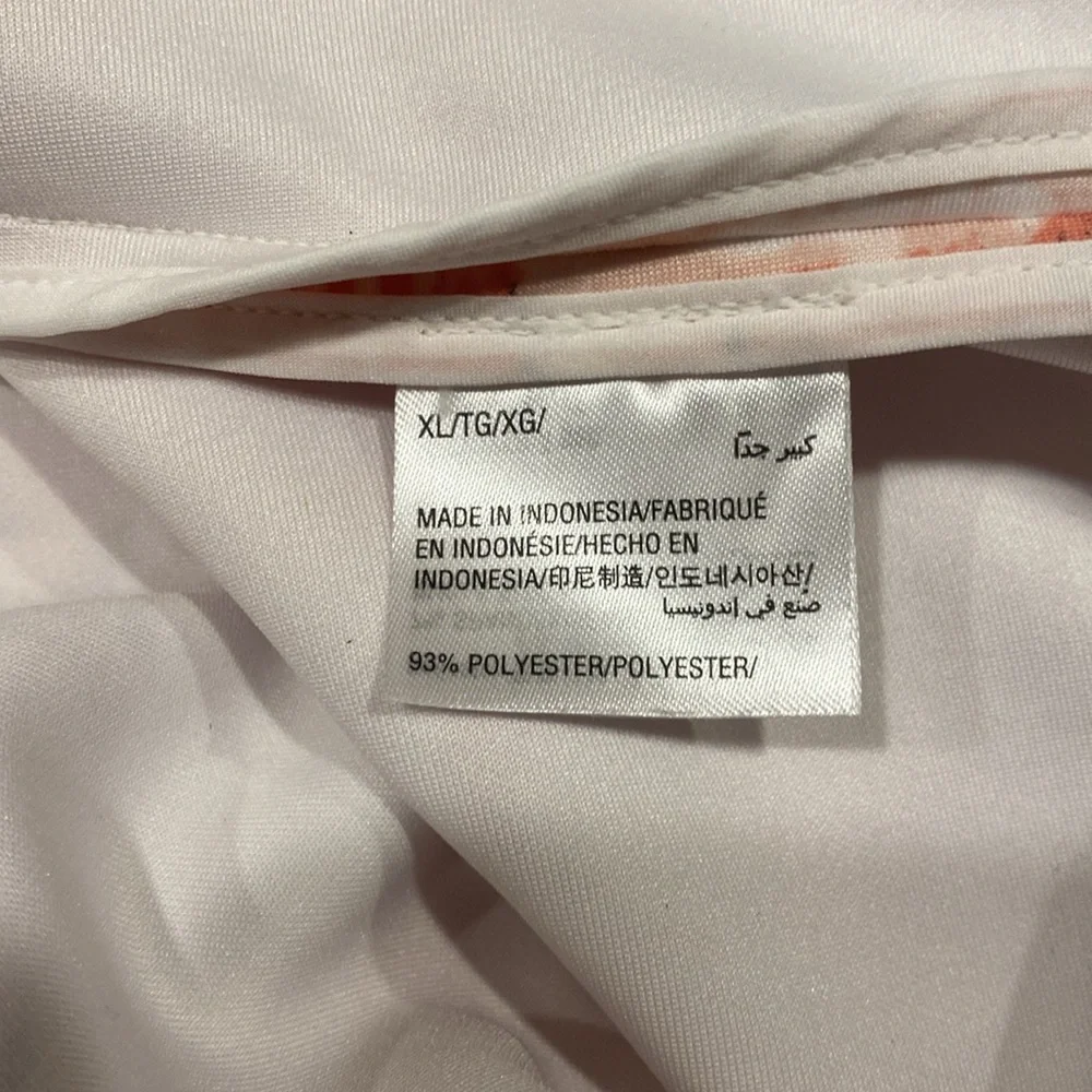 Alfani Womens XL Pink White Modern Pansy Print Pockets Long One Button Jacket - Picture 6 of 6